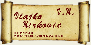 Vlajko Mirković vizit kartica